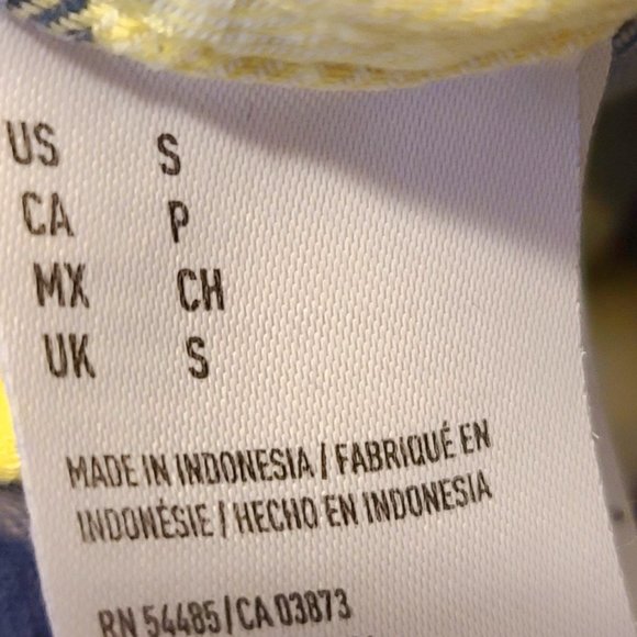 AE Yellow and Blue Boyfriend Fit Long Sleeve Button Up - Size Small - Picture 6 of 6